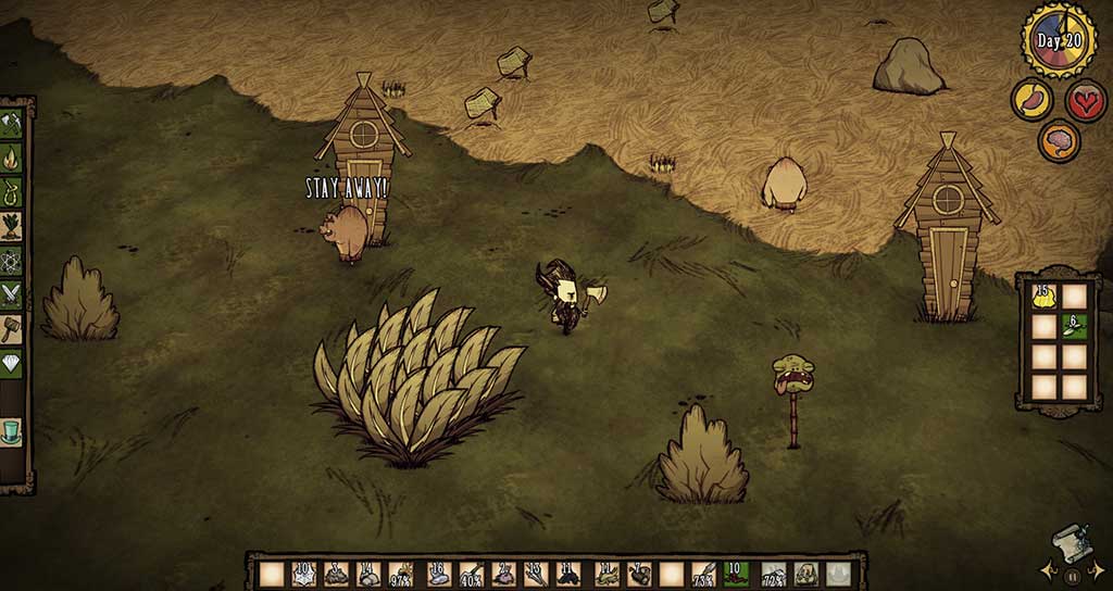 don't starve gameplay screen