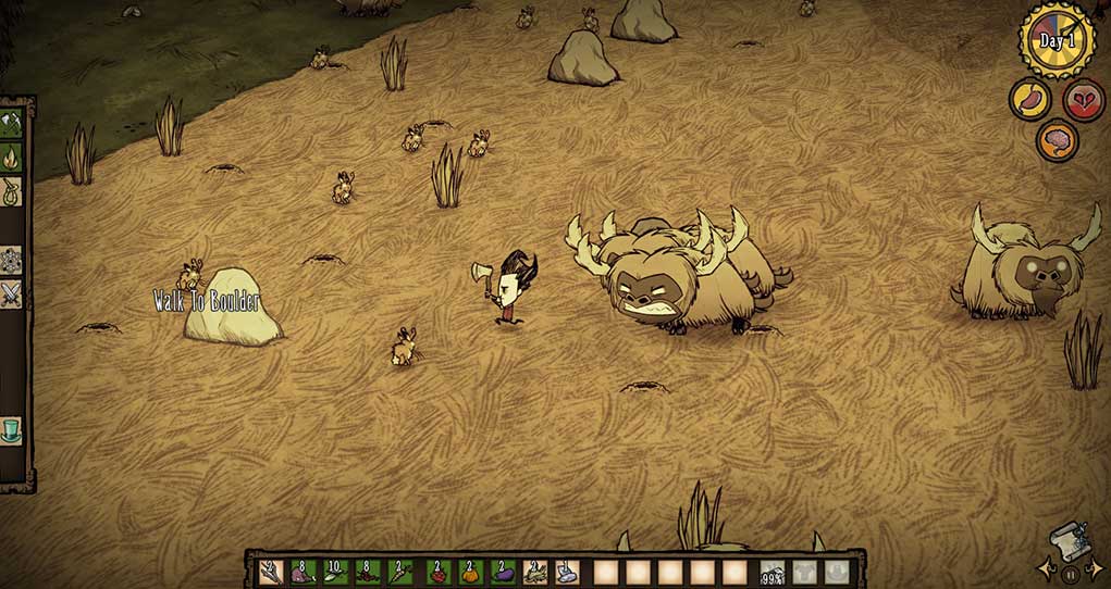 don't starve gameplay screen
