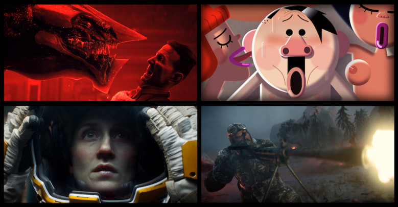 Scene tratte da vari episodi di Love, Death and Robots.